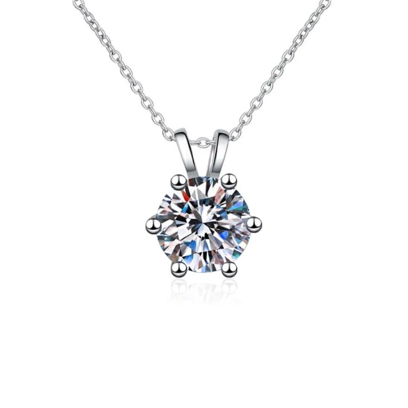 Elegant Moissanite Solitaire Necklace – Experience Sustainable Luxury - main