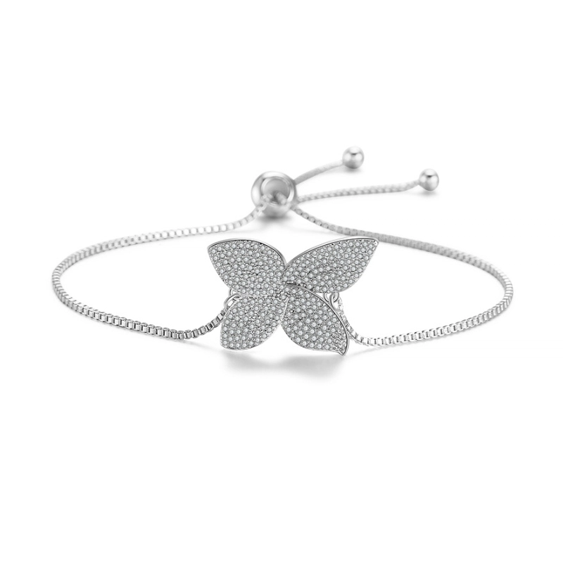 White zircon flower bracelet (13)