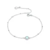 Delicate bracelet in sterling silver with opal birthstone 1