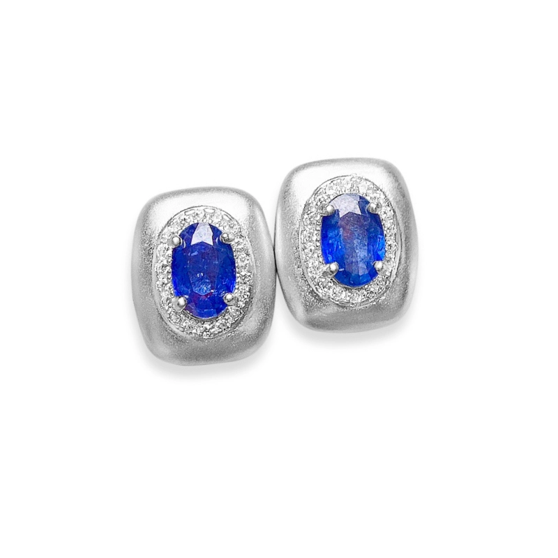 Classy Natural Sapphire Birthstone Earrings - main photo