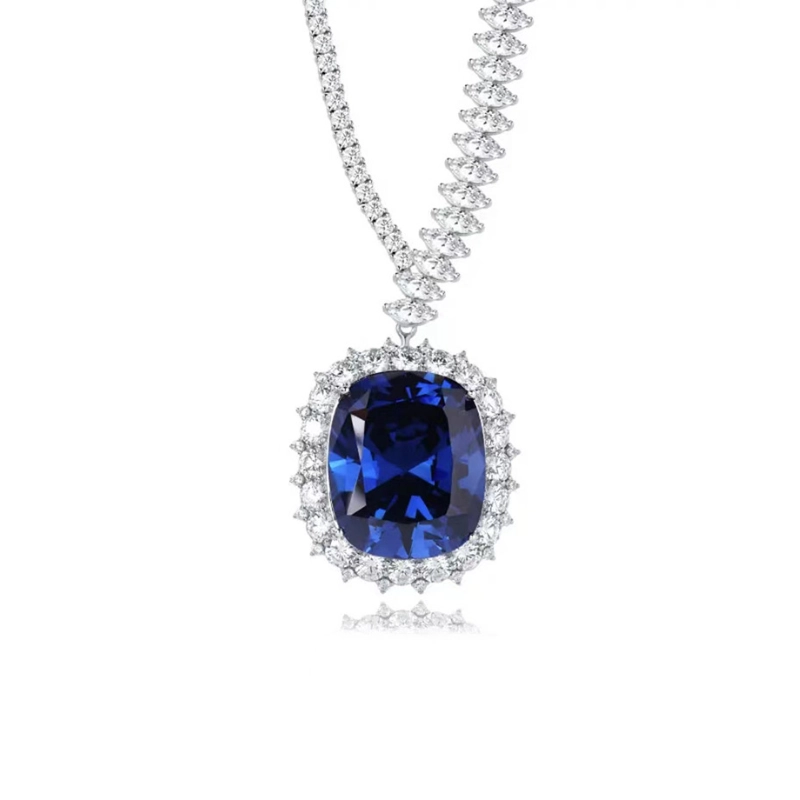 Statement Elegant Sapphire Birthstone Necklace - main