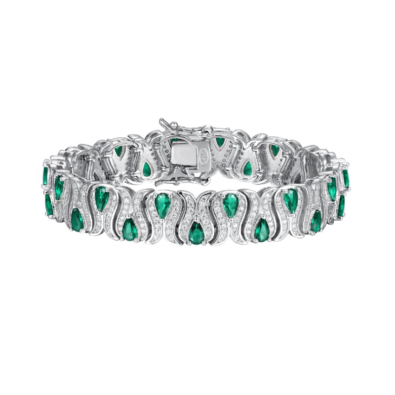 Statement Emerald Birthstone Bracelet - main