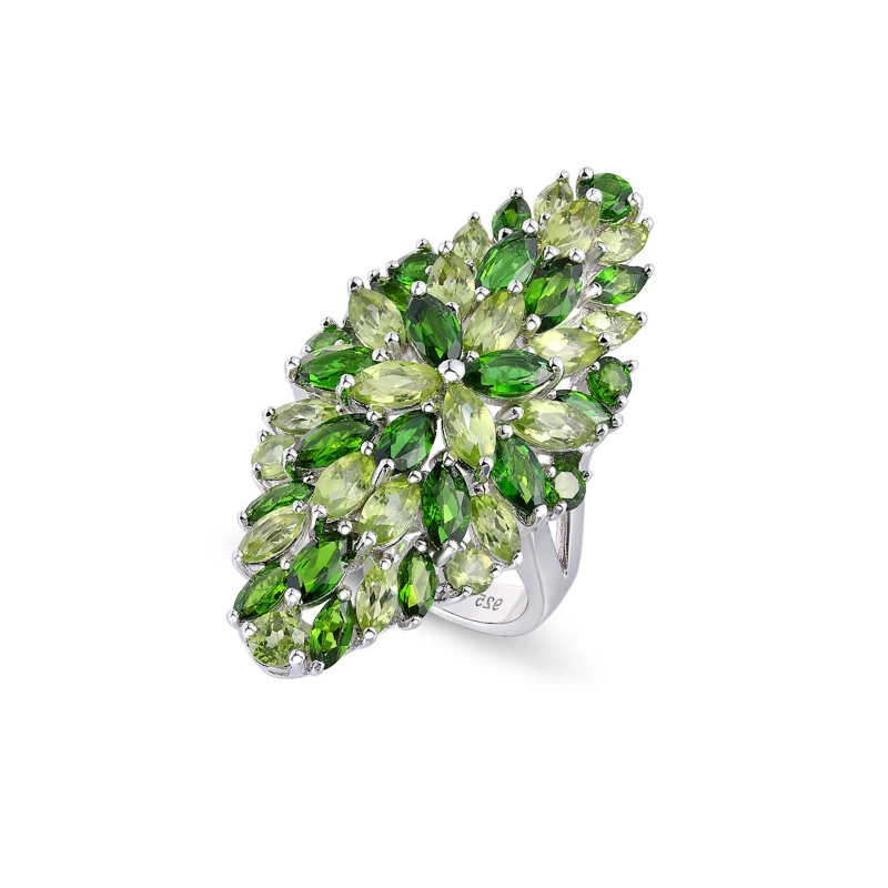 Statement Sophisticated Ring with Peridot Birthstones - main image