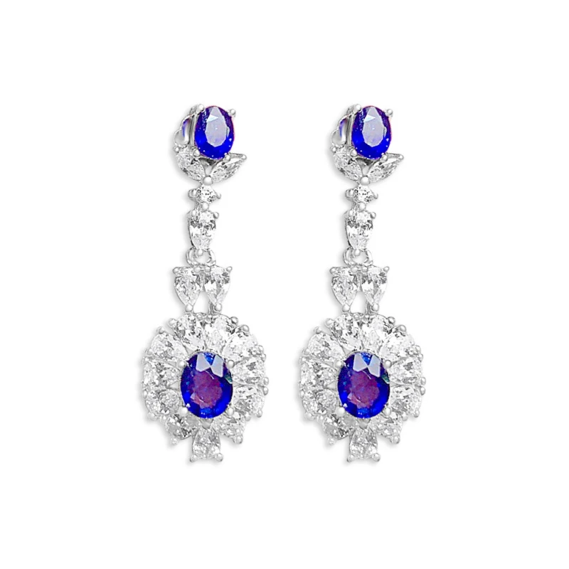 natural sapphire birthstone drop earrings