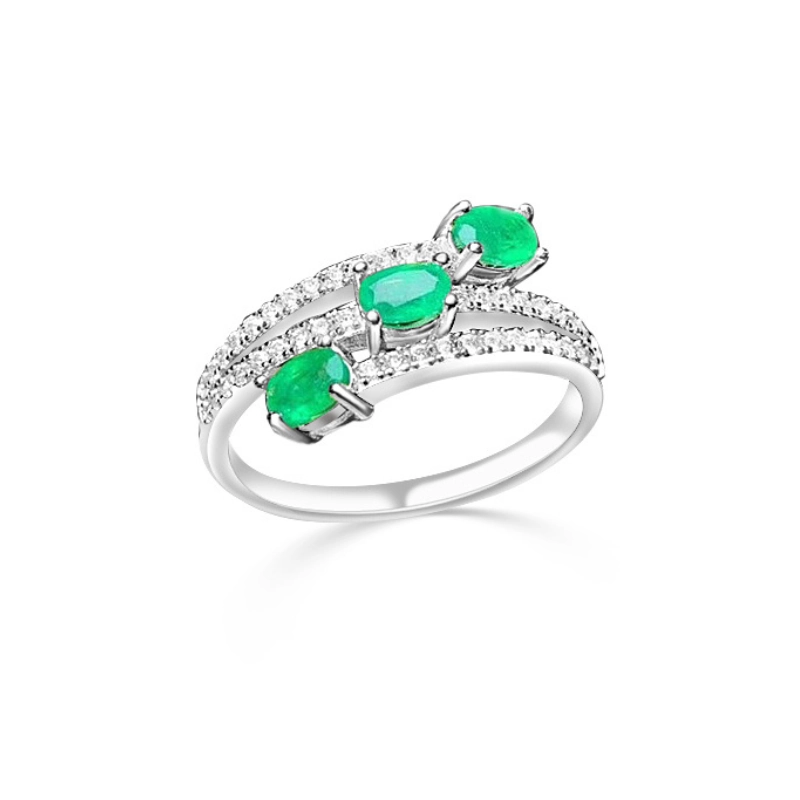 Statement Ring with Emerald Birthstone - main image