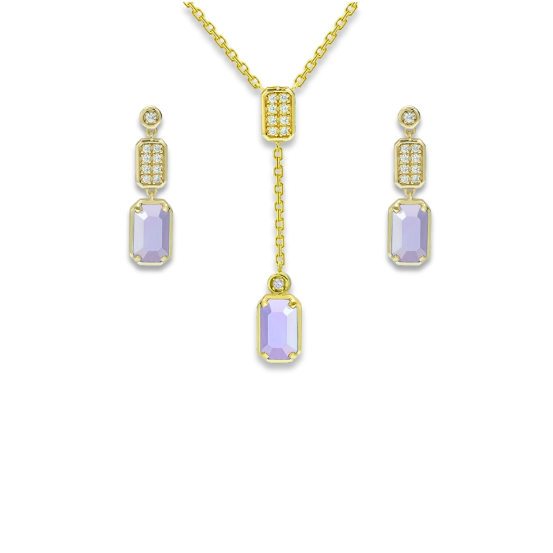 Minimalist Amethyst Jewelry Set from CALESSIA