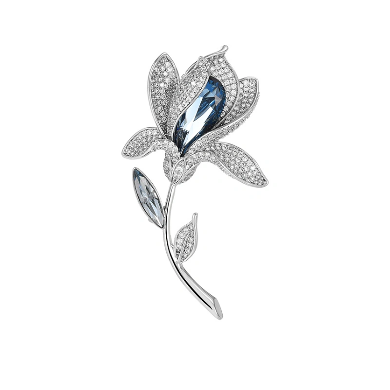 Elegant flower crystal brooche by CALESSIA Jewelry (4)