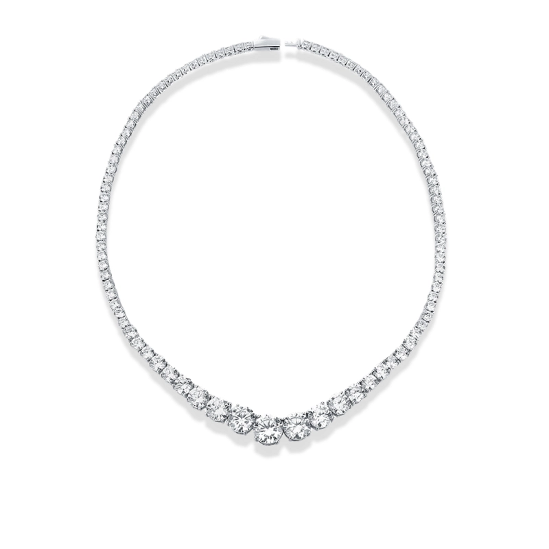 Princess Diamond Moissanite Necklace from CALESSIA Jewelry 2