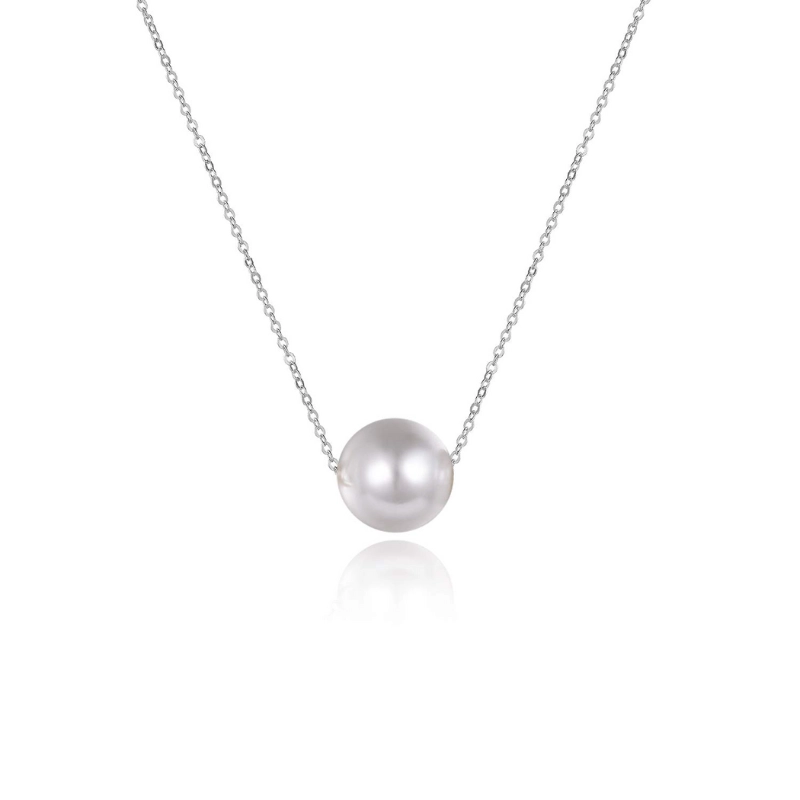 Solitary Pearl Necklace in Silver from CALESSIA (3)